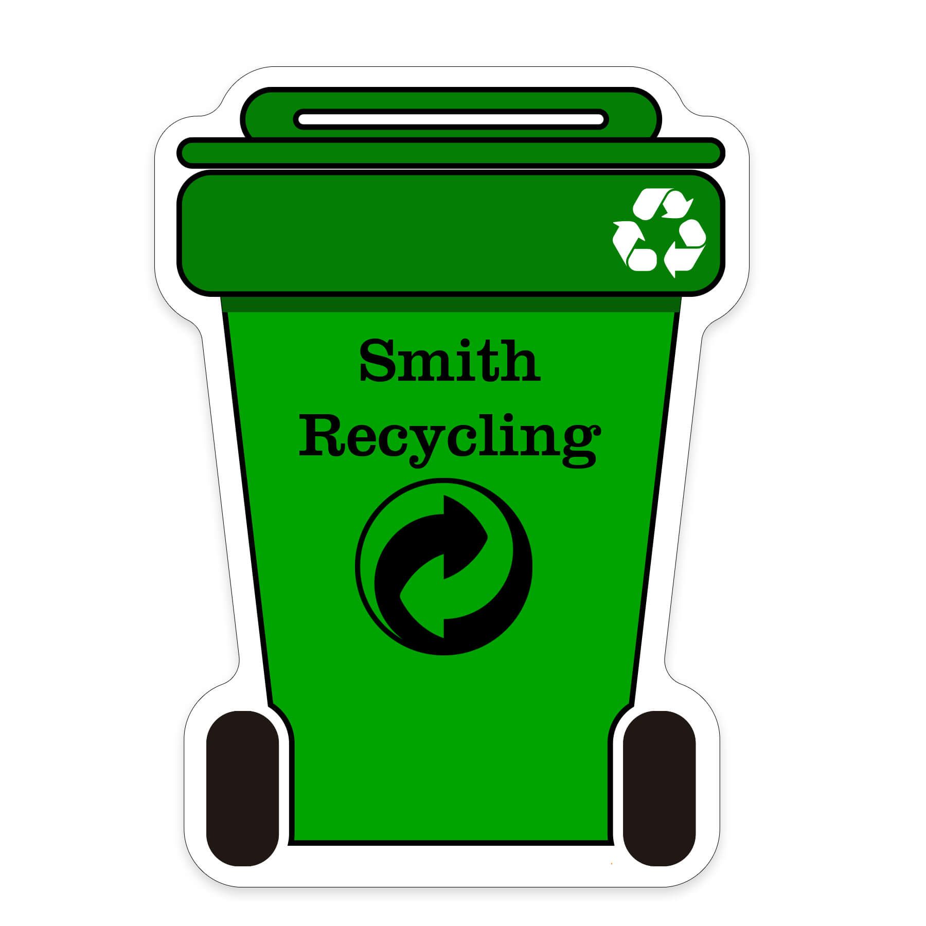 Recycle Container Shaped NoteKeeper™ Magnet 20 Mil               